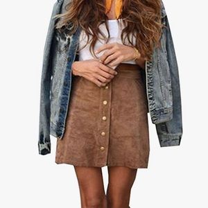 Faux-suede mini skirt, Size Medium, NWOT
